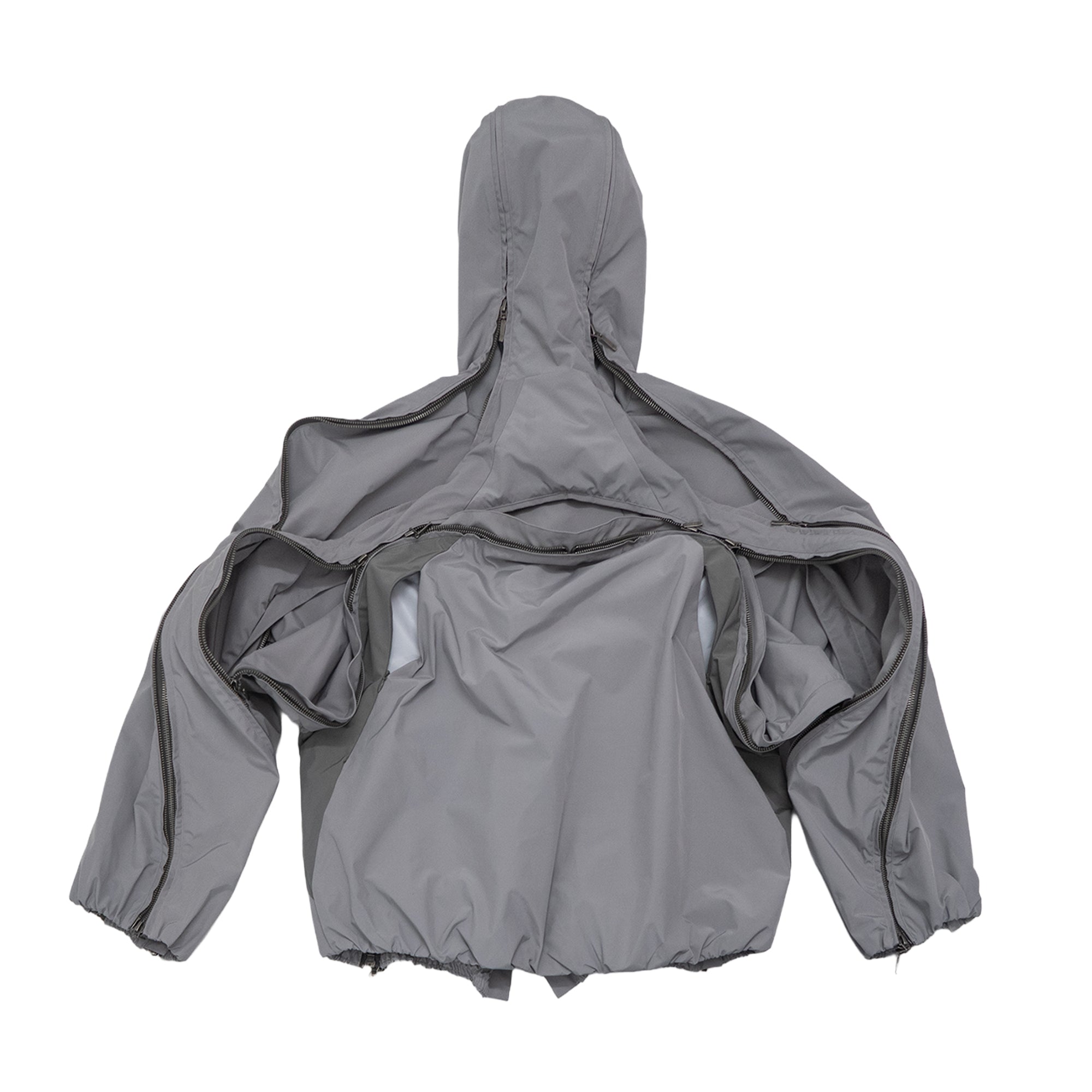 (of) void convertible zip shell nylon jacket back view opened