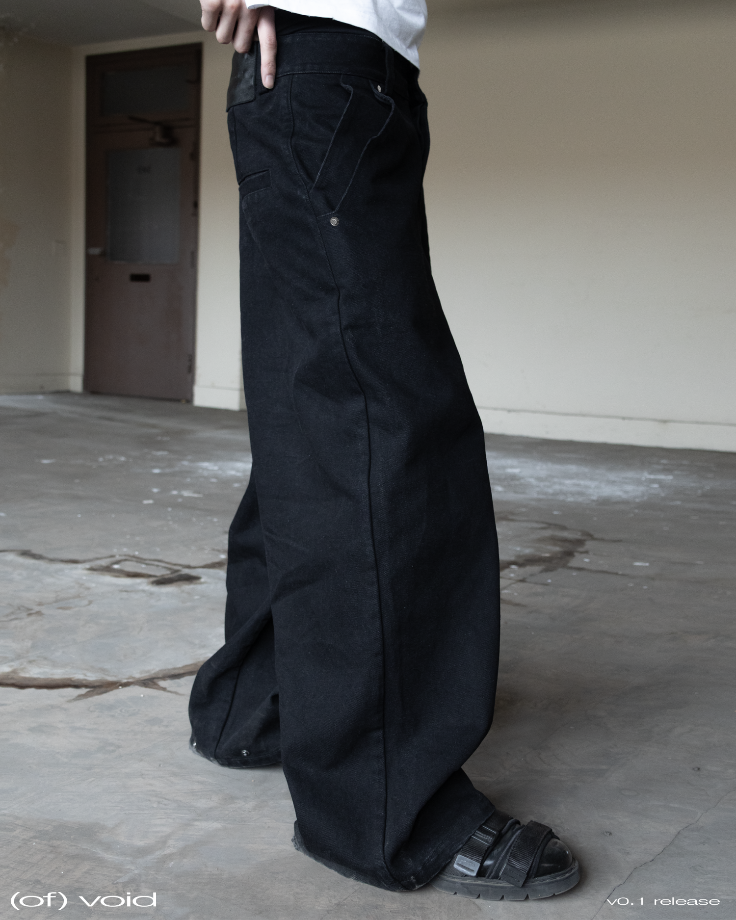 (of) void black denim jeans campaign photo of male model