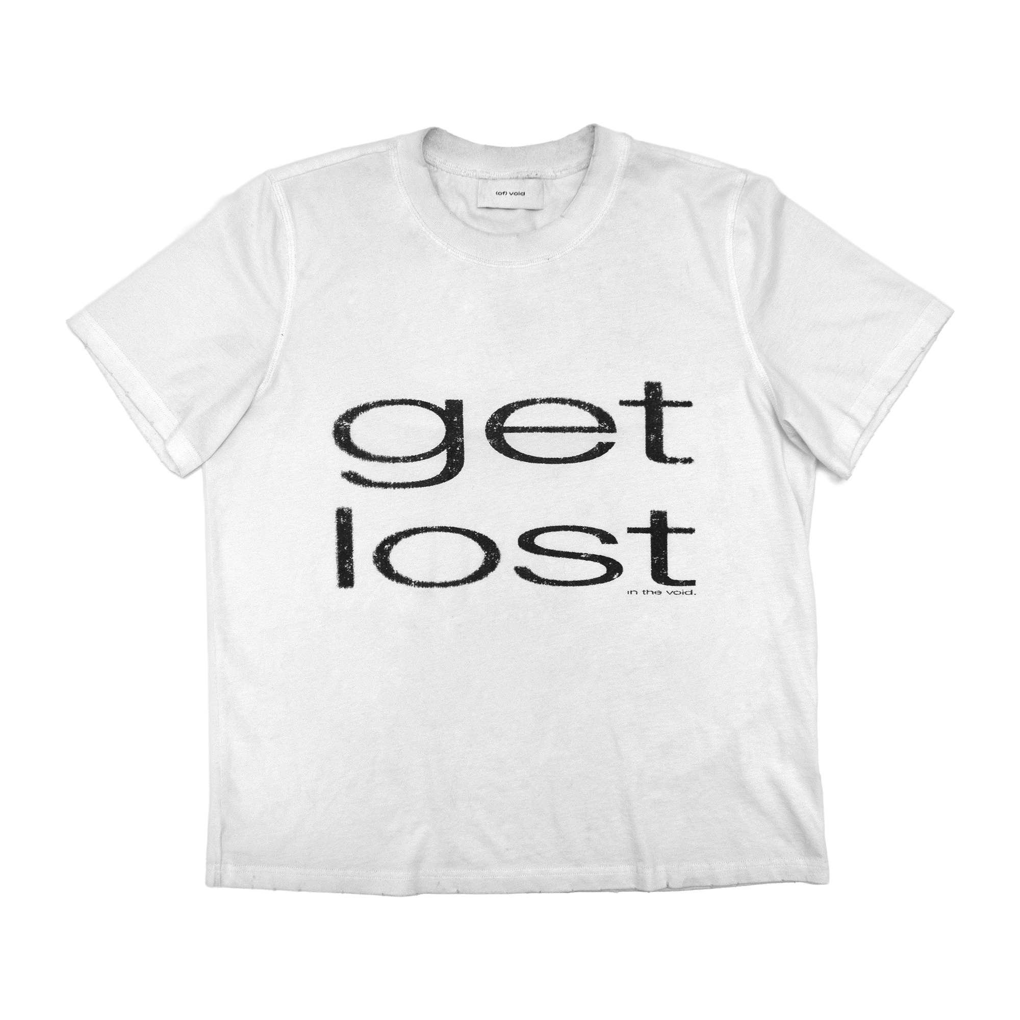 (of) void get lost t-shirt front flat view