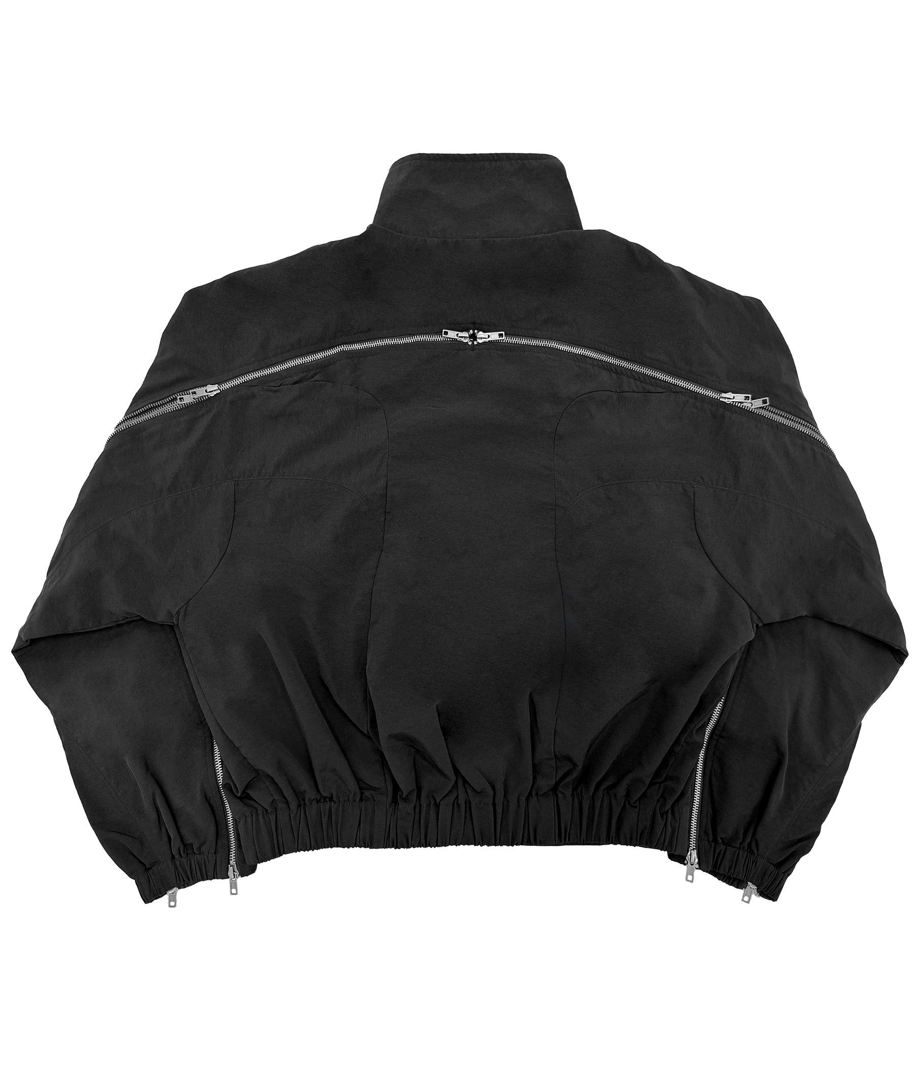 (of) void multi-zip convertible nylon jacket back view flat