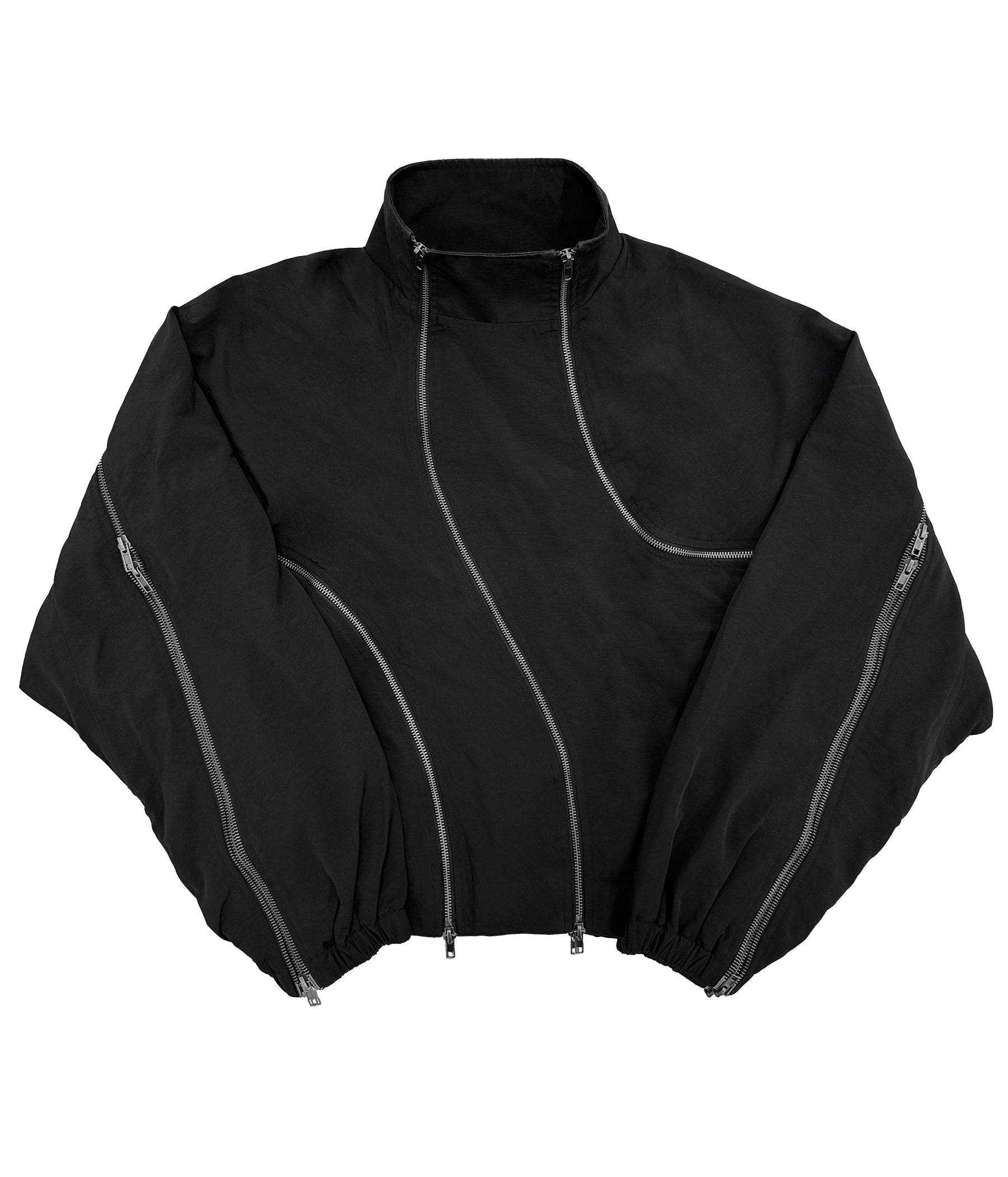(of) void multi-zip convertible nylon jacket front view flat