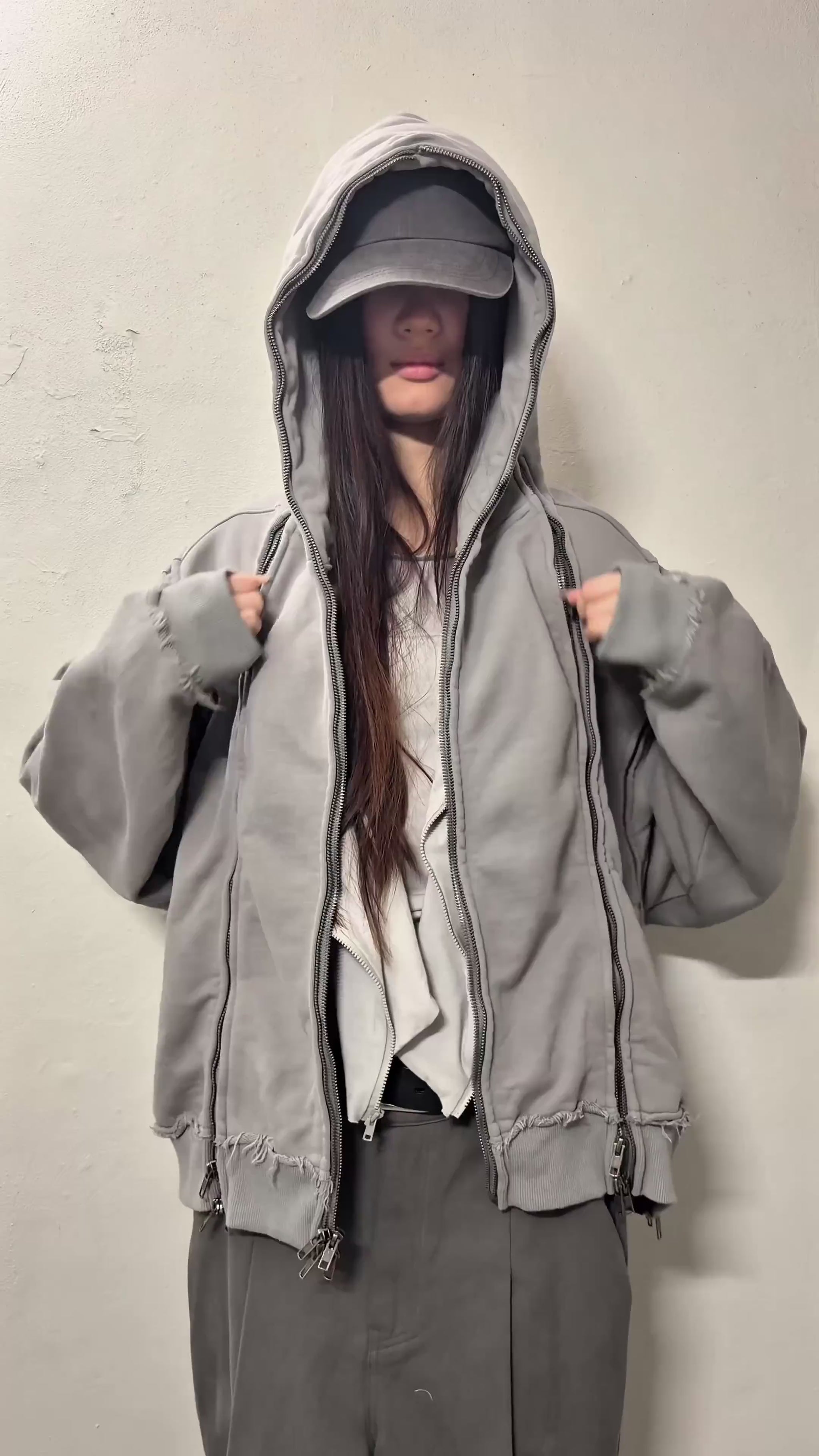 (of) void multi-zip convertible hoodie configuration system video